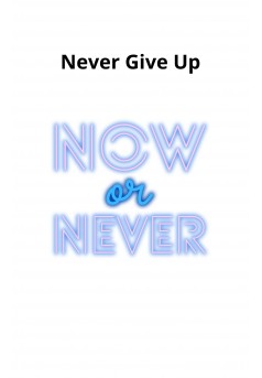Never Give Up - Couverture Ebook auto édité