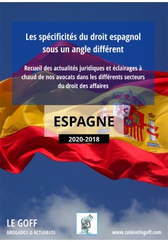 ESPAGNE, les spécificités du droit espagnol sous un angle différent - Couverture Ebook auto édité