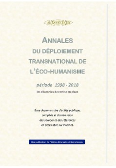 Annales du déploiement transnational de l'éco-humanisme - Couverture de livre auto édité