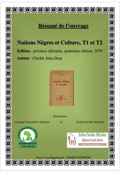 Résumé de la Nations Negres et Culture - Couverture Ebook auto édité