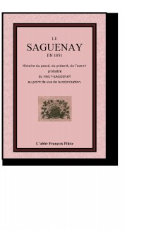LE SAGUENAY EN 1851  - Couverture Ebook auto édité