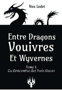 Entre Dragons, Vouivres et Wyvernes - Couverture de livre auto édité