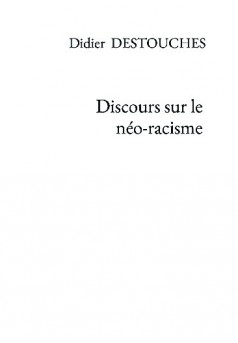 Discours sur le néo-racisme - Couverture de livre auto édité