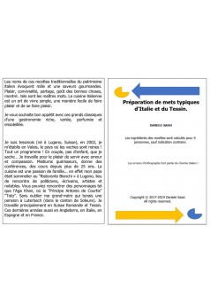 Préparation de mets typiques d''Italie et du Tessin. - Couverture Ebook auto édité