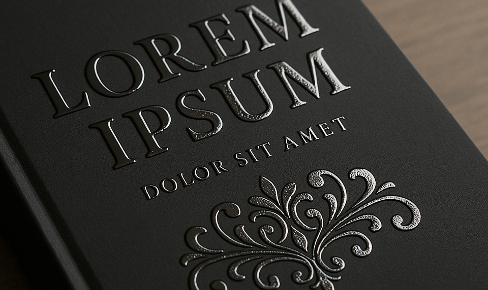 Couverture de livre élégante et brillante vernis selectif