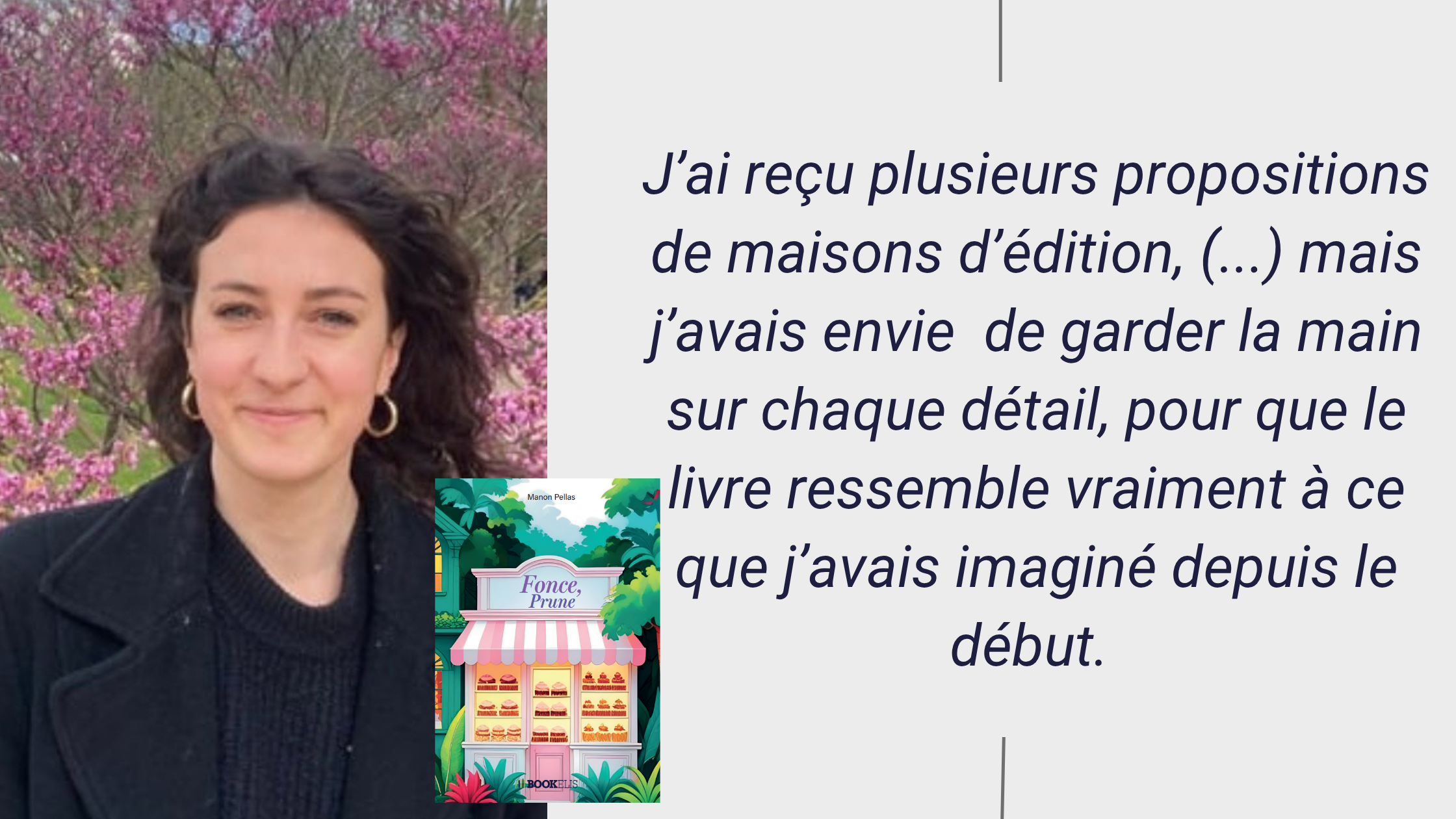 portrait de Manon PELLAS. interview Bookelis.