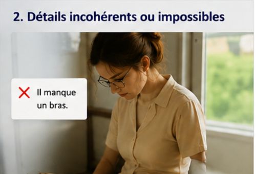 Des détails incohérents ou manquants dans images IA
