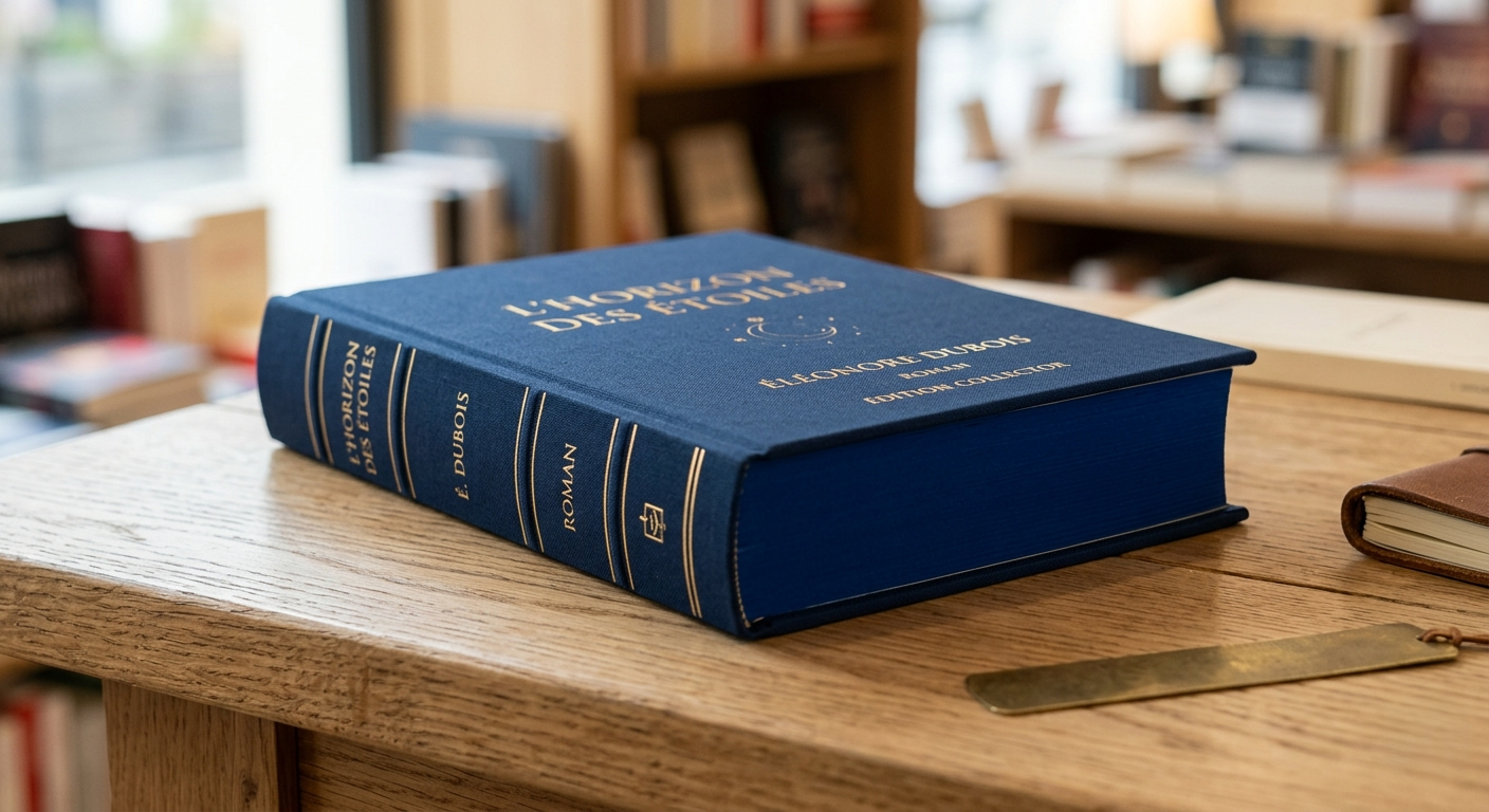 livre avec un jaspage uni bleu foncé
